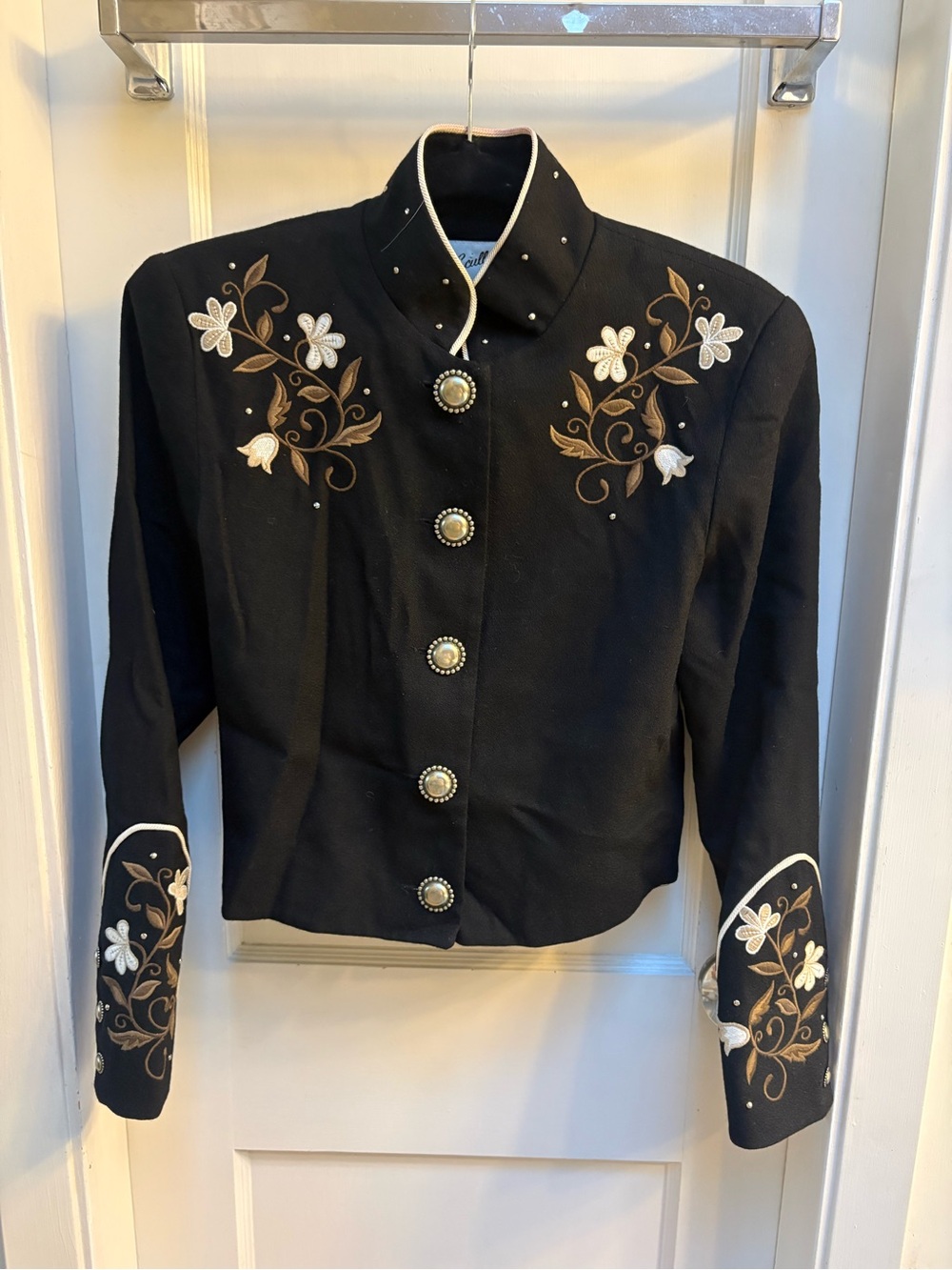 Scully floral embroidered wool jacket